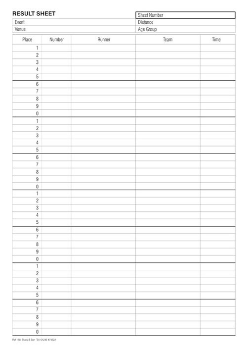 Result Sheet Pad