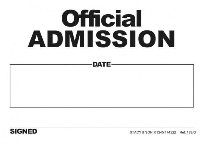 Admission Tickets